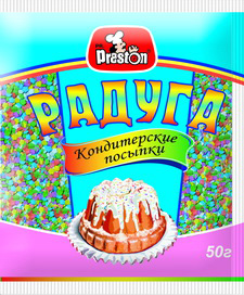 Посыпка кондитерская РАДУГА фигурная 50 г.